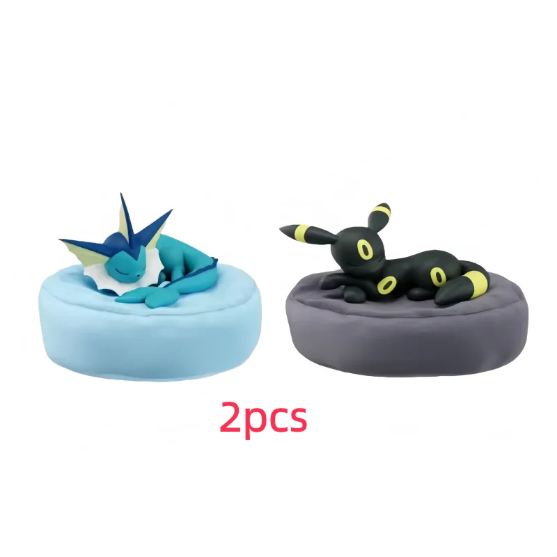 Hot Koop Pkm Eevee Slaappositie Serie Blind Box Sylveon Umbreon Flareon Jolteon Anime Desktop Decoratie Model Speelgoed Gift - afbeelding 1