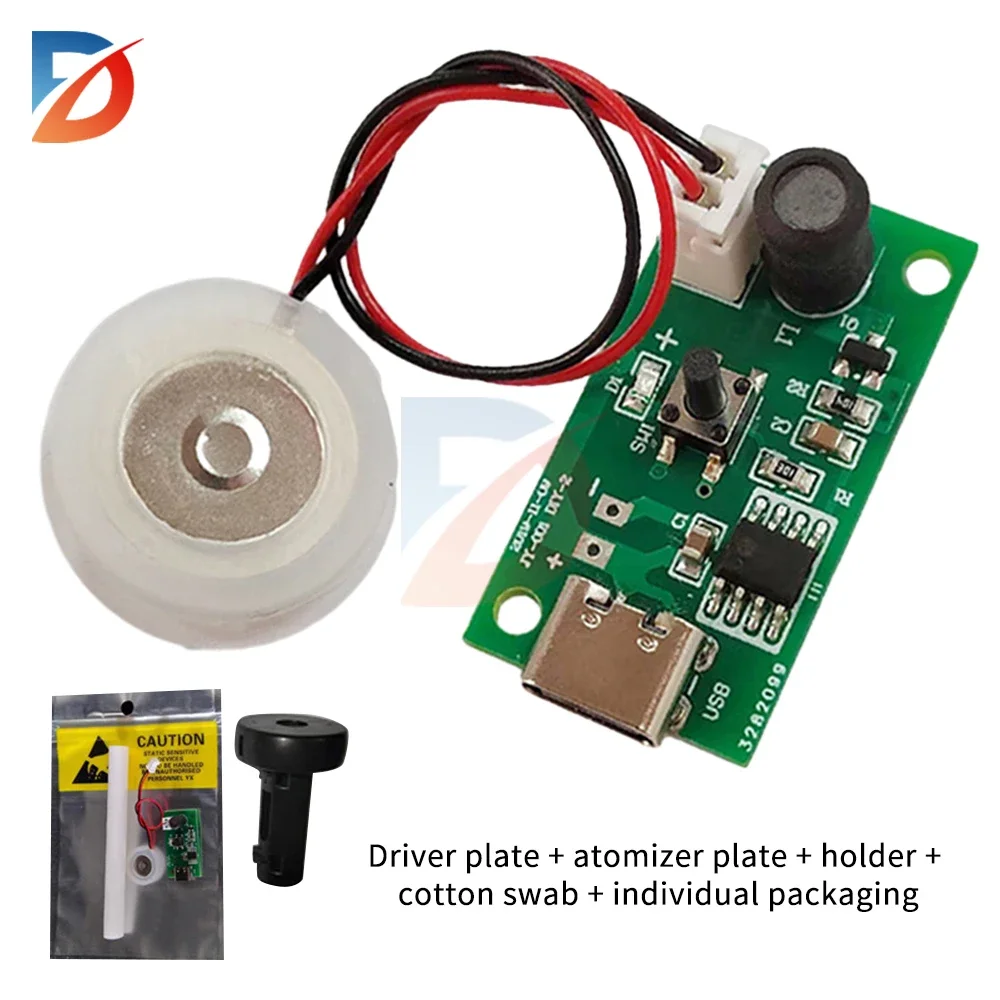 Ultrasonic Atomization Maker 20mm 113KHz Mist Atomizer DIY Humidifier with PCB DC3-12V Mini USB Humidifier Module