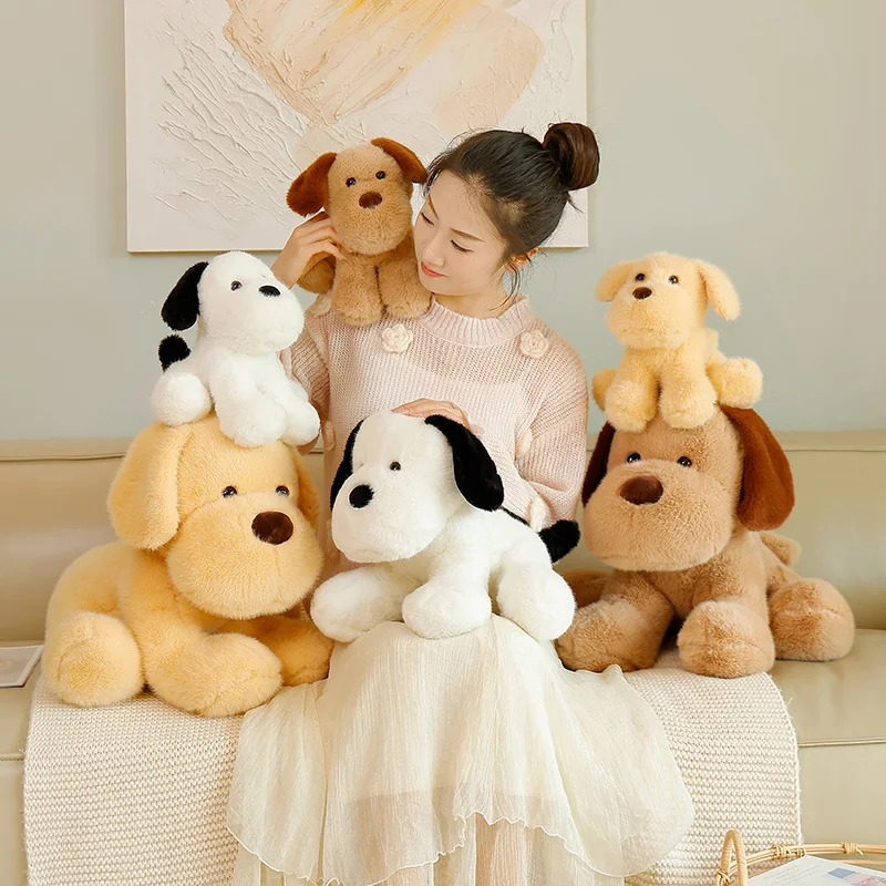 

Cartoon Soft Dog Stuffed Animal Plush Pillow Cute Puppy Companion Pet Toy Kawaii Home Decor Christmas Gift for Kids
