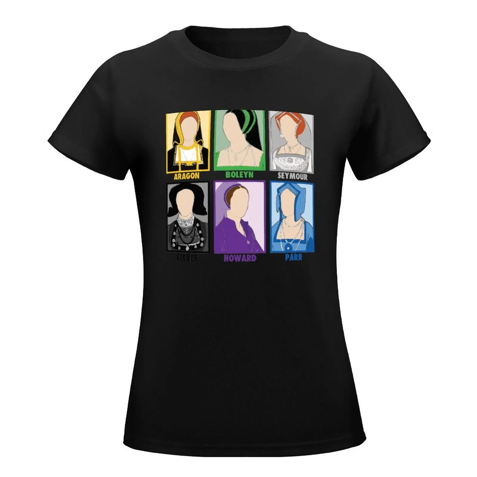 SIX the Musical: Old School Queens T-Shirt summer tops tees Woman clothing