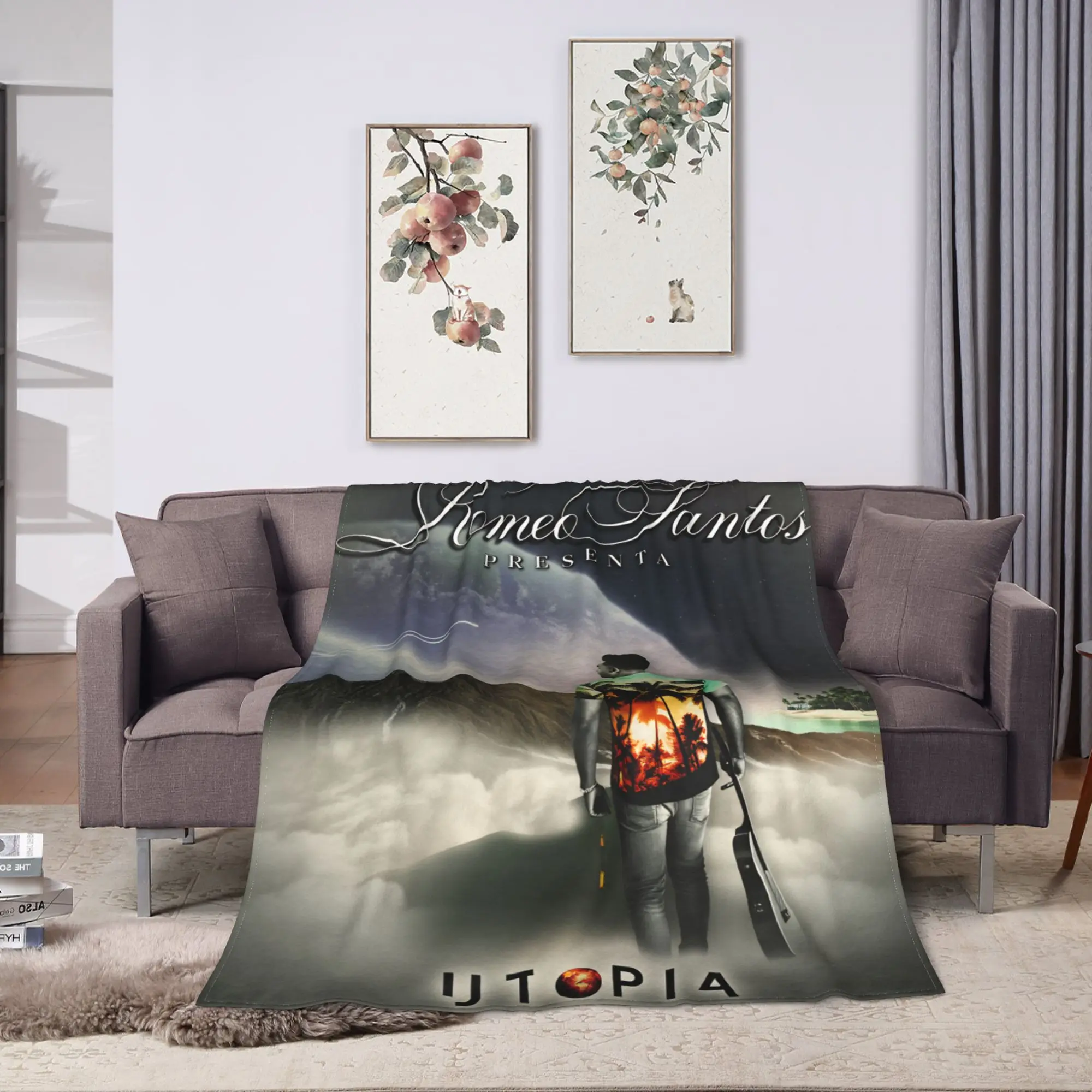 Latin Singer R-romeo Santos  Warm Soft Blanket  Kids Adult Plush Throw Blanket Print Bedroom Flannel Bedspread Sofa Bed Cover