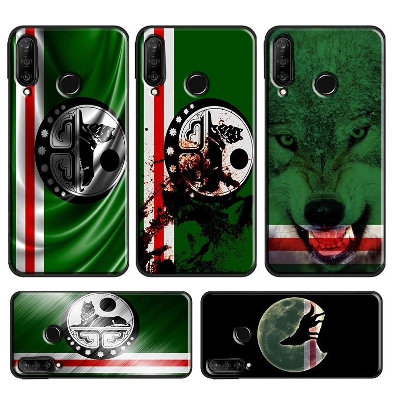 Chechen Wolf Flag Case For Huawei P Smart 2019 Z P30 Lite P20 P40 Pro Mate 20 Lite Nova 5T Honor 50 10i 8X 9X