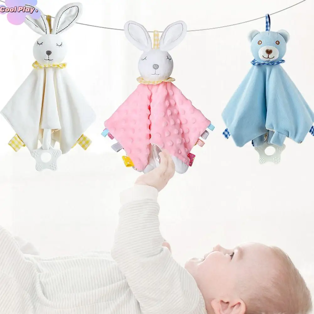 

Comforter Baby Security Soothing Towel Silicone Teether Stuffed Animal Newborn Saliva Towel Snuggle Toy Adorable
