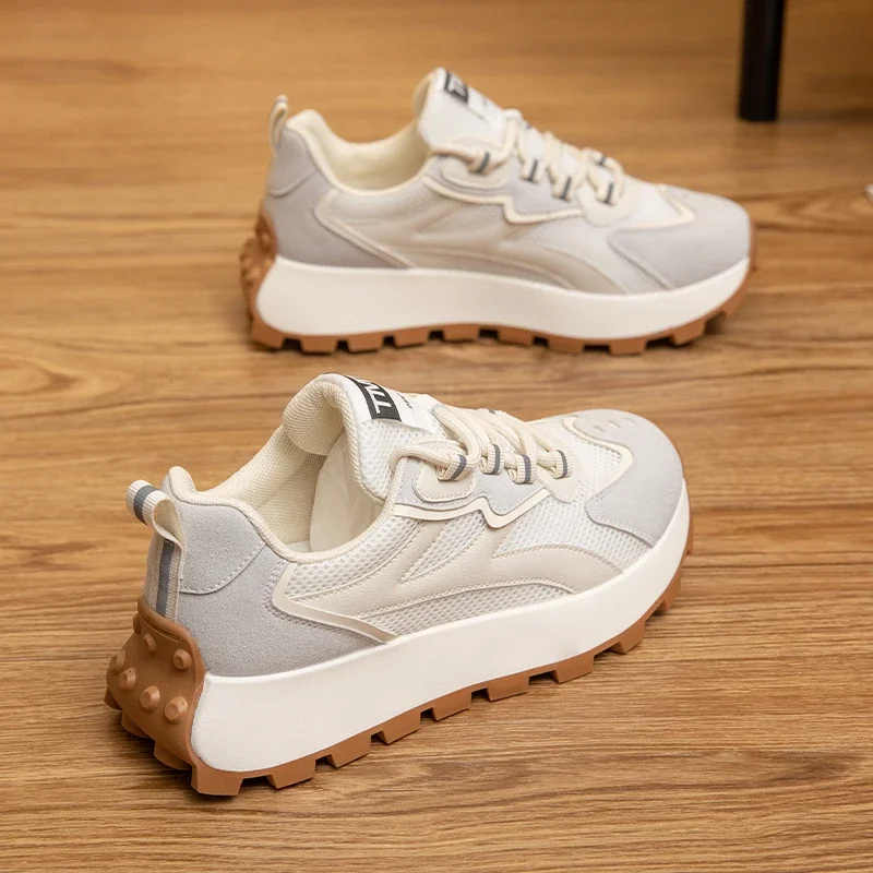Fashion Versatile Casual Sneaker Foe Women Round Tip Platform Light Board Comfortable Breathable Shoes Women Shoes Lightweigh