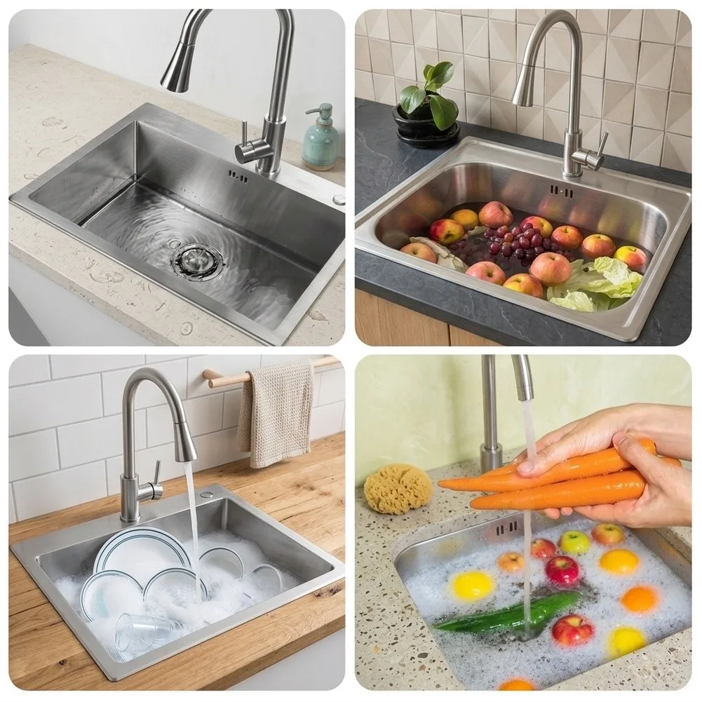 Stainless Steel Sink Drain Stopper with Rubber Gasket for Standard 3-16 Inch Kitchen Sink and Garbage Disposal