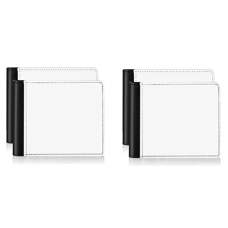 A71Z 4Pack Sublimation Wallet Leather Blank Heat Transfer Sublimation Wallets Bank For Men Gift Office Travel Easy Install
