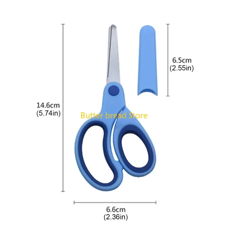 W89C Left-Handed Safety Scissors Kids Scissors Training Scissors with Comfort Handle
