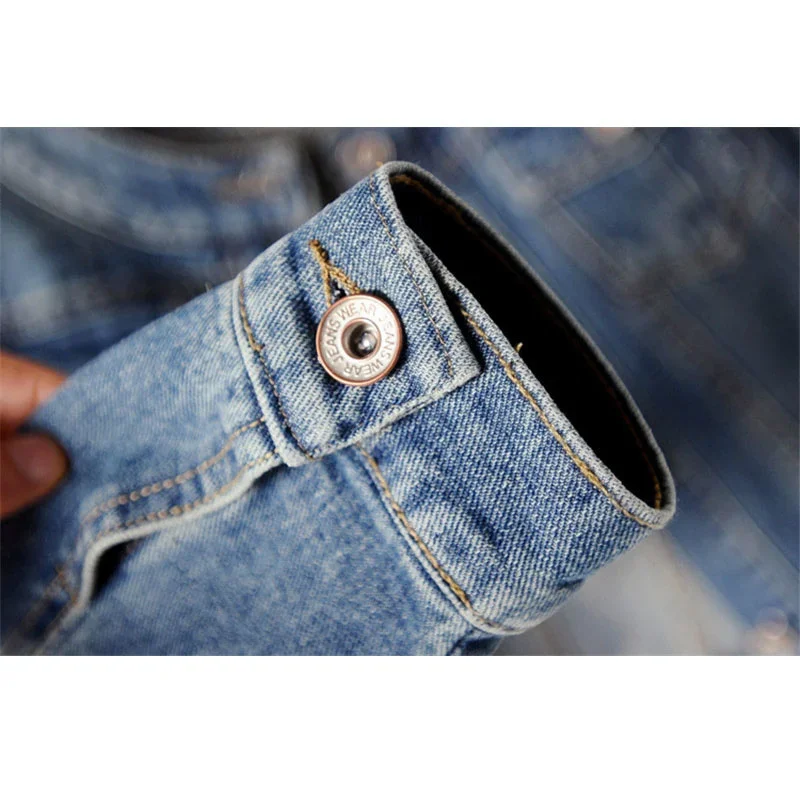 2024 nuova giacca di jeans da donna autunno manica lunga giacca di jeans casual bomber giacca corta girocollo vintage capispalla femminile