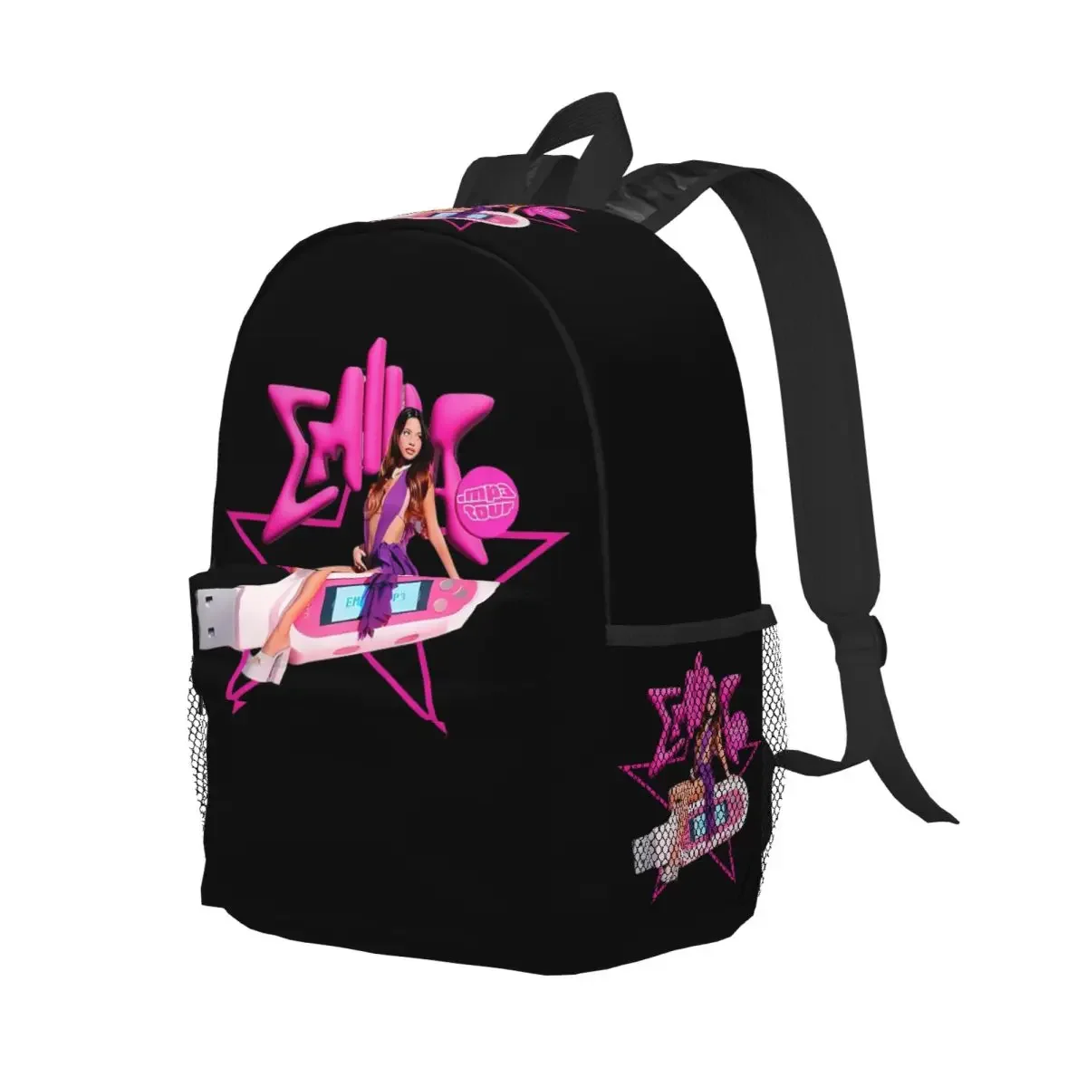 

MP3 Emilia Mernes Backpack Student Boys Girls BookBag Kids School Bag Laptop Shoulder Bags for Men Women