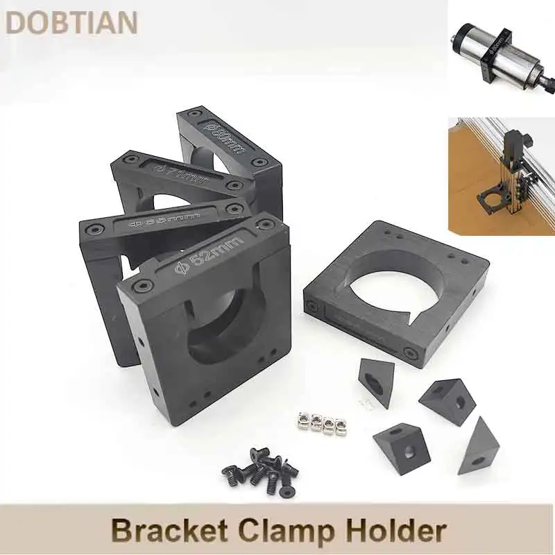 52mm/65mm/71mm/80mm Spindle Mount Kit Openbuilds Aluminum Router Spindle Clamping Bracket High Precise for CNC Engrave Machine