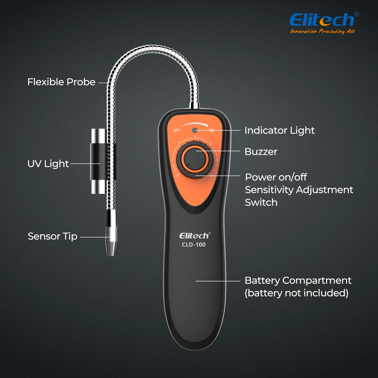 Elitech CLD-100 Freon Leck Detektor Halogen Gas Analyzer Auto HVAC Kältemittel Leck Sniffer-software-protokoll-analyse R134a CFCs HCFCs HFCs Gas Analyzer