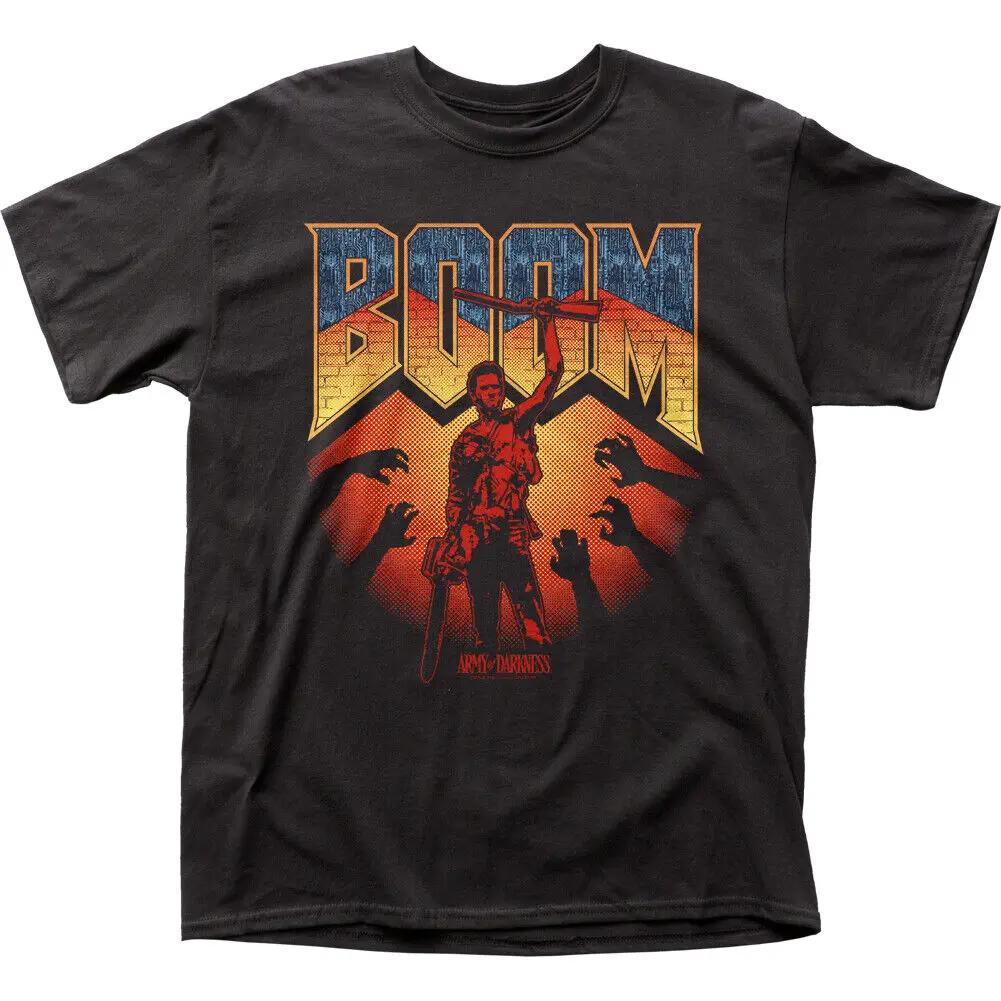 

Army Of Darkness Boom T Shirt Mens Licensed Pop Culture Movie Retro Tee Black