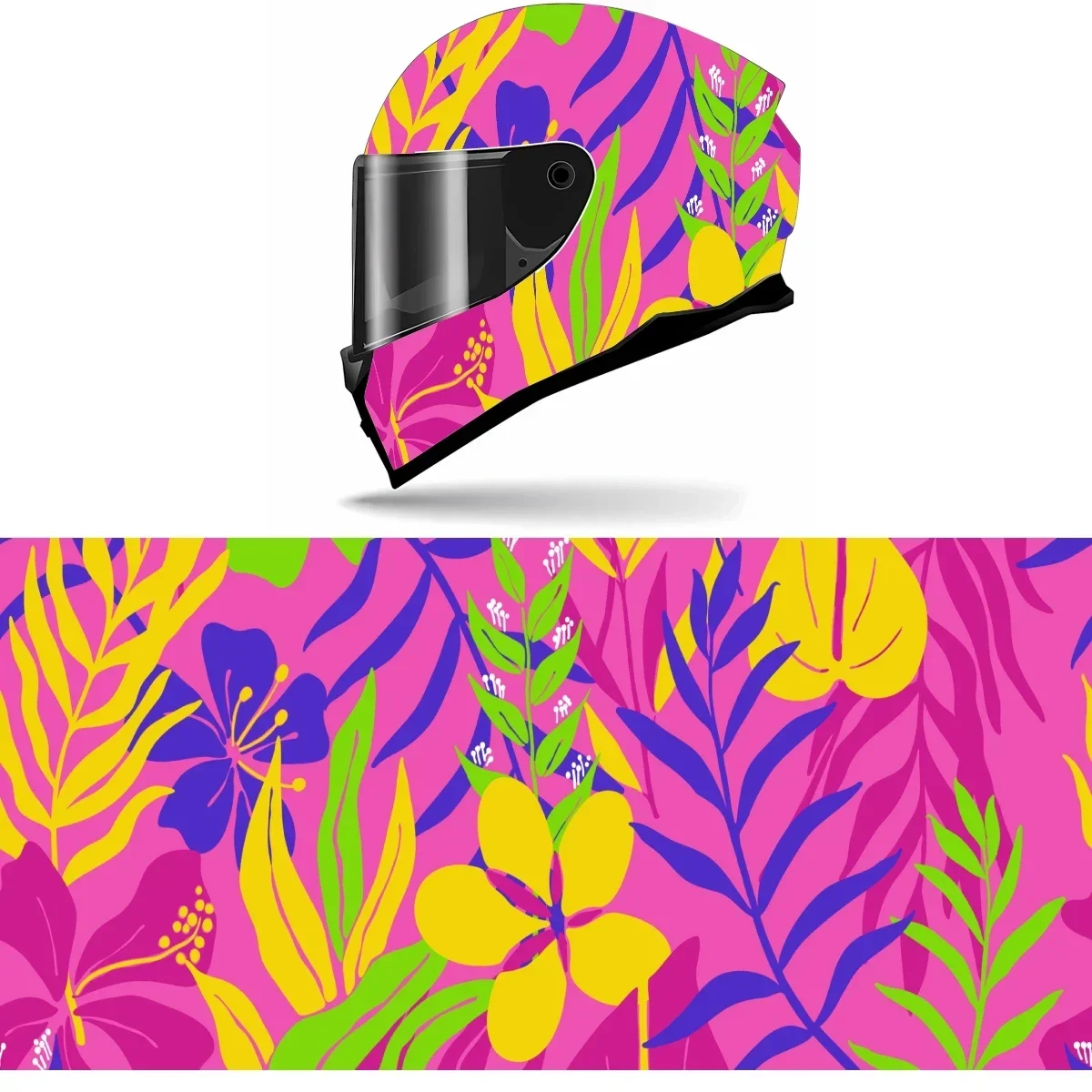 

Abstract Leaves Geometric Shapes Full Helmet Wrap Sticker Motorcycle Helmet Racing Graphic Decal Vinyl Wrap Helmet Decor Sticker
