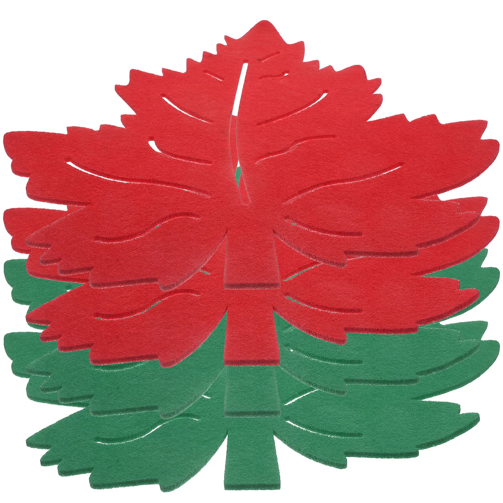 

4 Pcs Table Mat Leaf Coasters Reusable Placemats Insulation Heat Resistant Table Place Mat Non Skid Cloth Shape