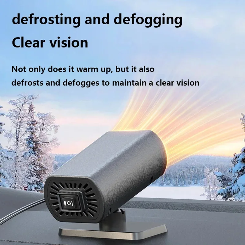 الشتاء سخان السيارة التدفئة السريعة 12 فولت المحمولة تسخين كهربائي مروحة الزجاج الأمامي إزالة الضباب التدفئة التبريد لسيارة SUV السفر تخييم
