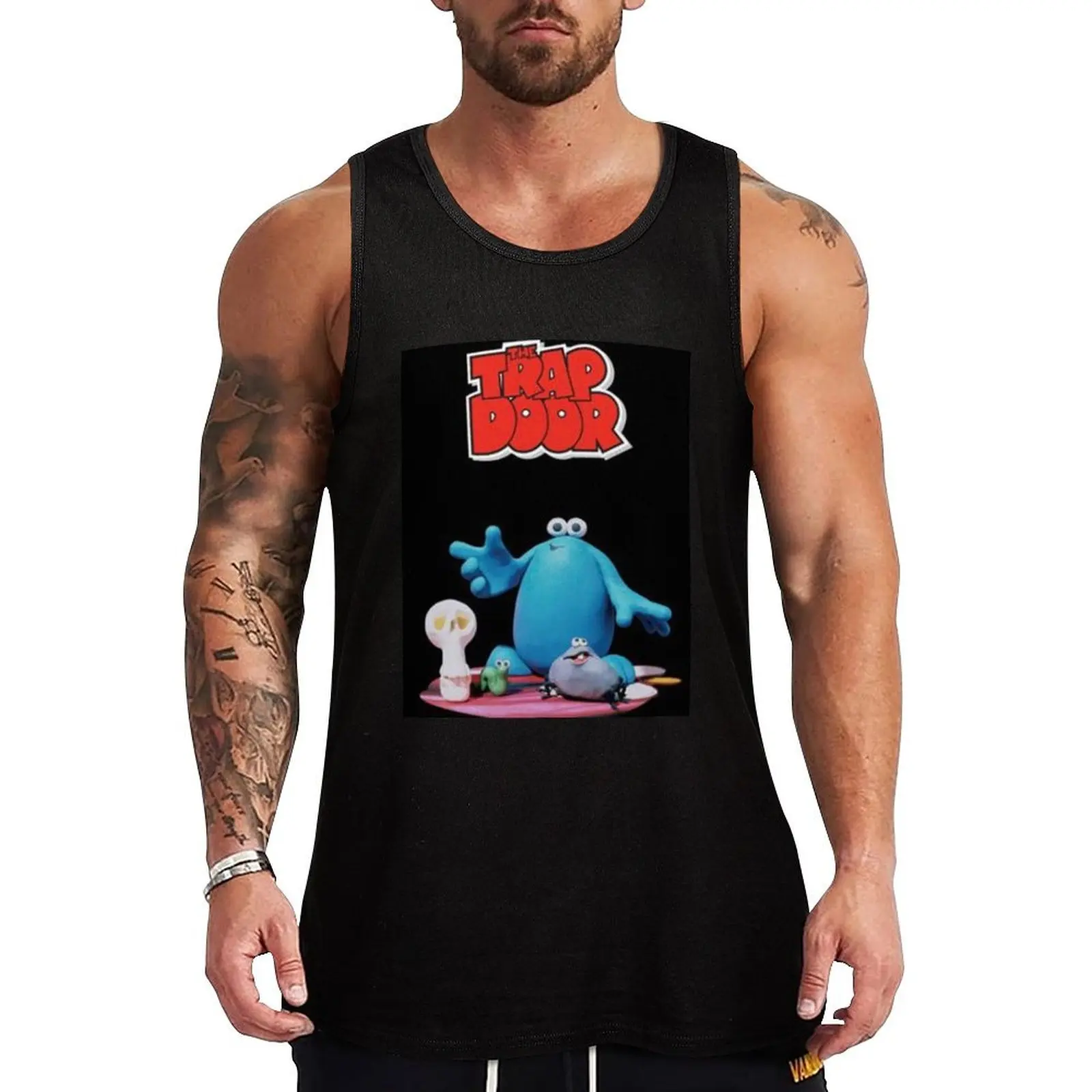 

Cartoon Tank Top summer Men's tops sleeveless gym shirts male summer 2025