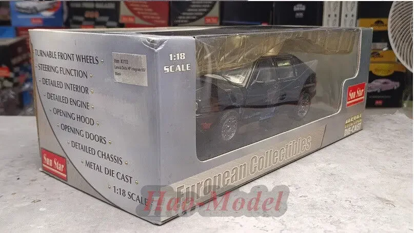 Sunstar 1:18 para lancia delta hf liga diecast defeito modelo de carro presentes aniversário hobby exibição coleção ornamentos simulação