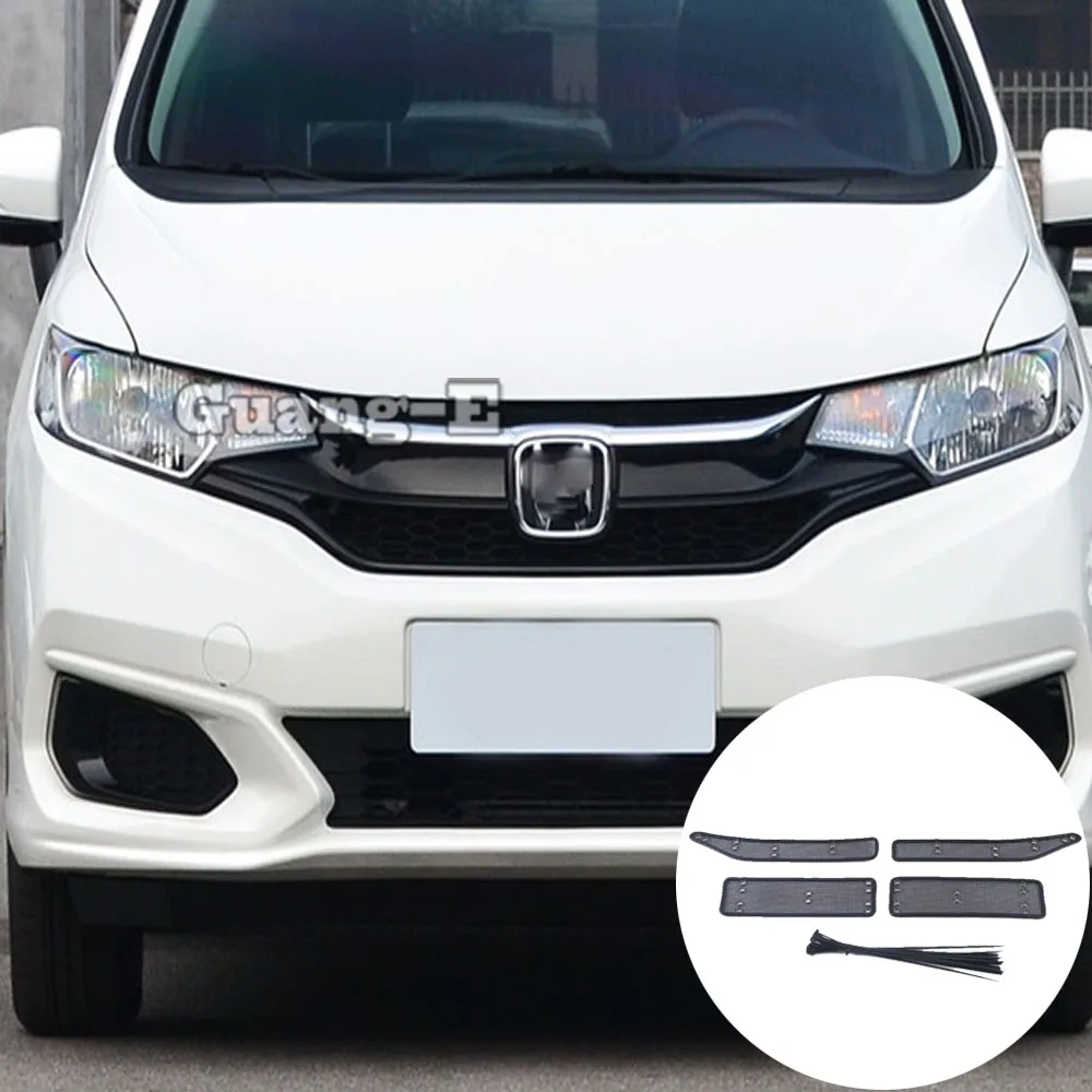 

For Honda Fit Jazz 2017 2018 2019 Car Body Grille Insect Screening Mesh Front Grille Net Cover Screen Netting Parts Hoods 4pcs