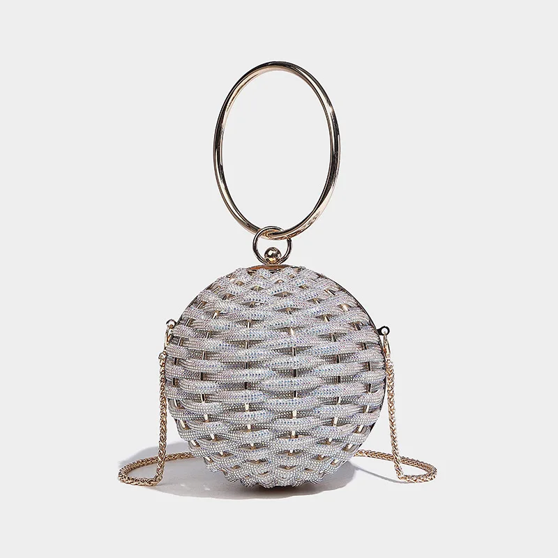 Clutch Crossbody Bag Small Pearl Evening Shiny Round Dress Woven Hand Bags Replicas Exact Brands Woman Clutches Making Handbags