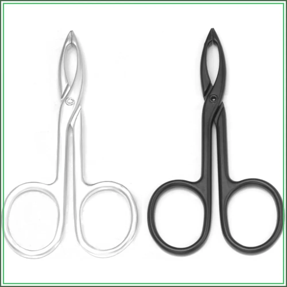 

2 Pieces Tweezers Scissor Handle Straight Tip for Eyebrows Hair Removal