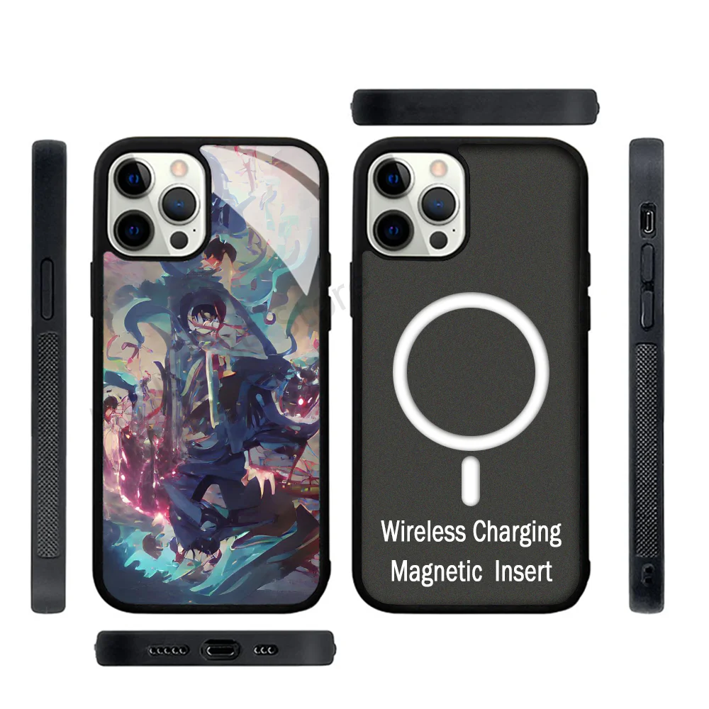 

Blue Exorcist Anime Phone Case Strong Magnetic For IPhone 15 14 13 Pro Max 11 12 Mini For Magsafe