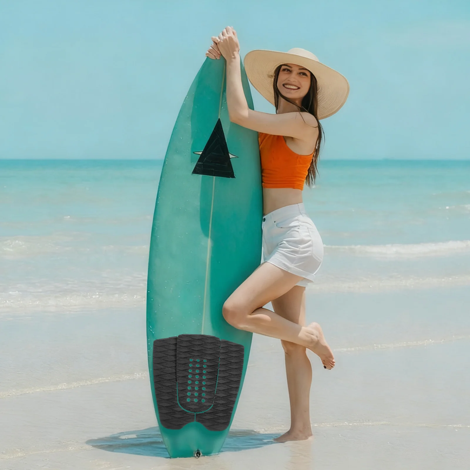 3 قطعة منصات الجر لوح التزلج إيفا سطح السفينة السيطرة ستومب منصات لركوب الأمواج المضادة للانزلاق الذيل قبضة وسادة تصفح لوازم الرياضات المائية