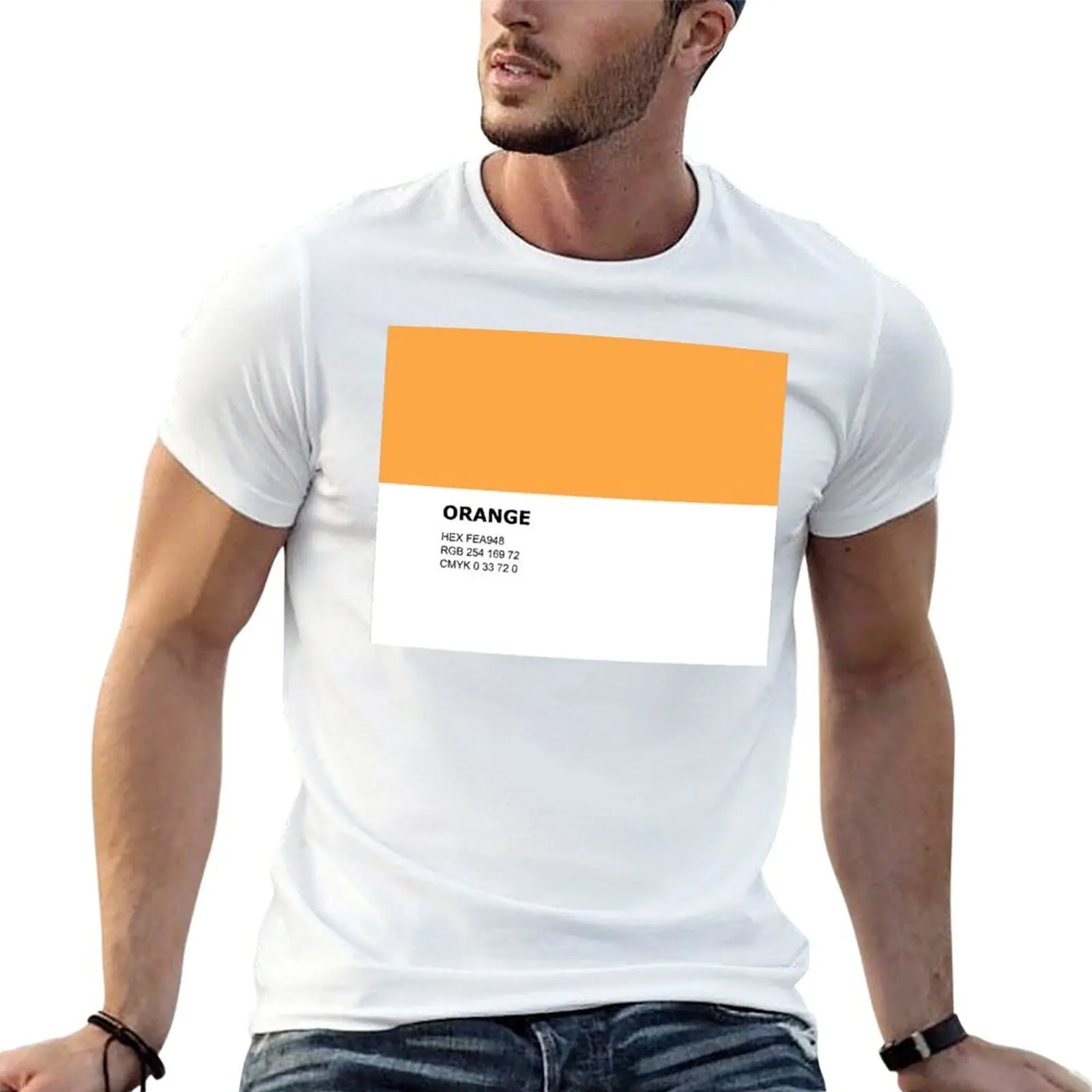 Orange - Romantic Orange - Color Pantone Colour Design T-shirt Aesthetic clothing sweat mens graphic t-shirts hip hop