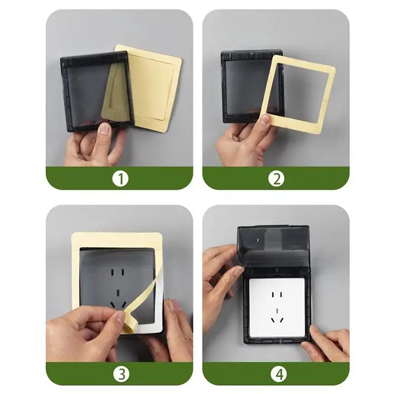 Hot Waterproof Self-Adhesive 86 Type Socket Box Splash Proof Bathroom Plug Socket Enclosure Electronics & Instrument Protection