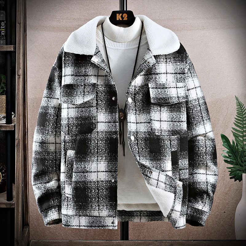 

Осень-зима, бархатное толстое шерстяное пальто для мужчин, модные повседневные куртки из овечьей шерсти, сохраняющее тепло пальто, социальная мужская одежда