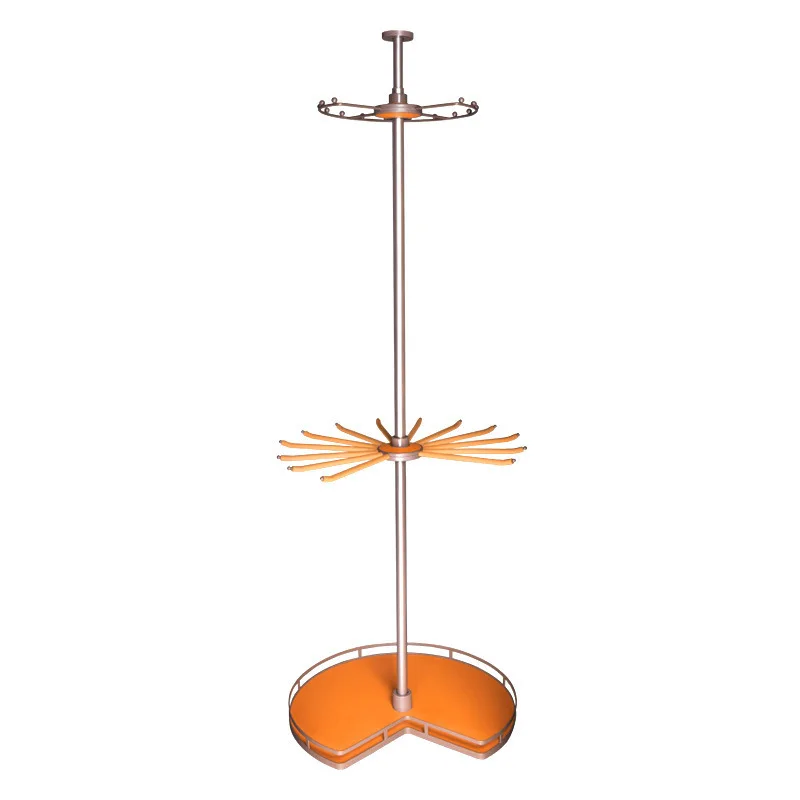 

Rotating hanger 360-degree multi-functional hanger cloakroom corner wardrobe hanger rod pull basket pull rotating rack