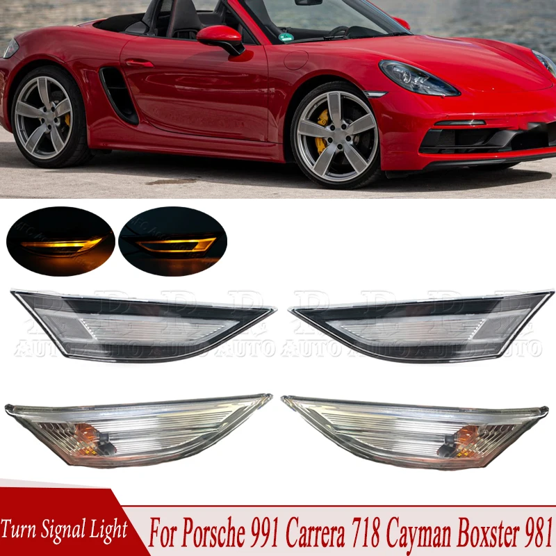 

For Porsche 991 Carrera GTS GT3 981 Boxster Cayman 718 Front Bumper Corner Light Turn Signal Light 99163125605 99163125505