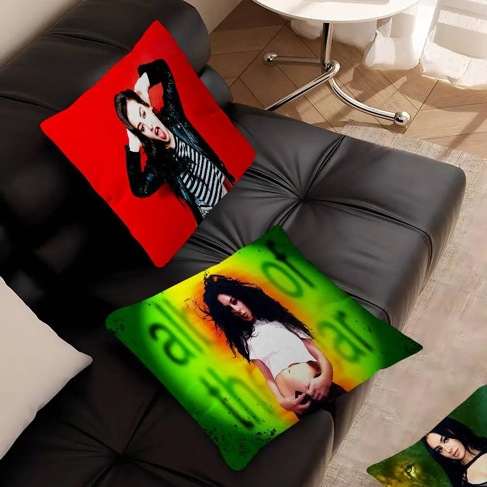 Charli XCX BRAT Singer Maple Design Cushion Cover Happy Autumn Harvest decor Holiday Decorati Pillow Cover