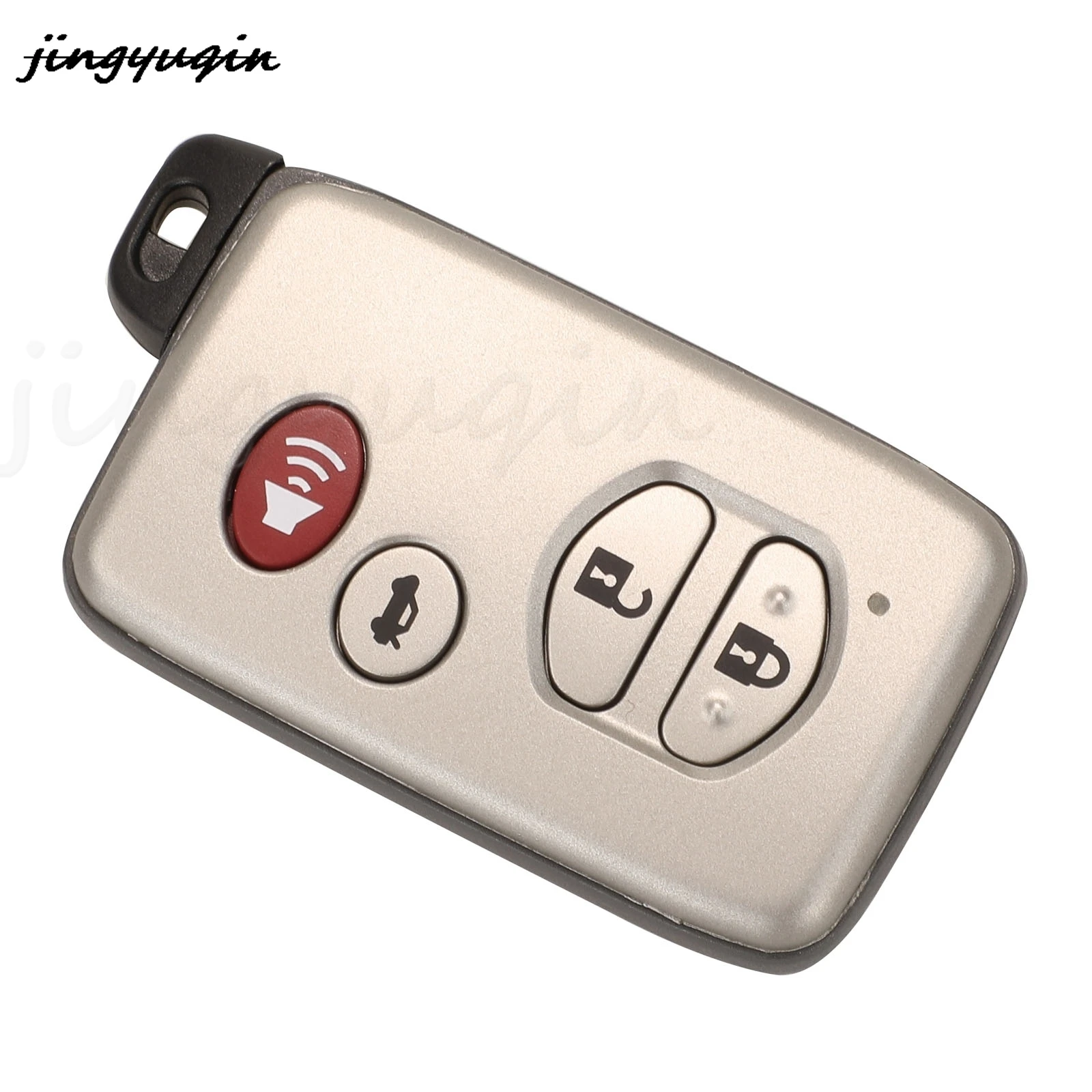 Jingyuqin 3+1 Buttons Replacement Remote Key Shell Case Fob for Toyota Land Cruiser Prado 4Runner Venza With Uncut Blade