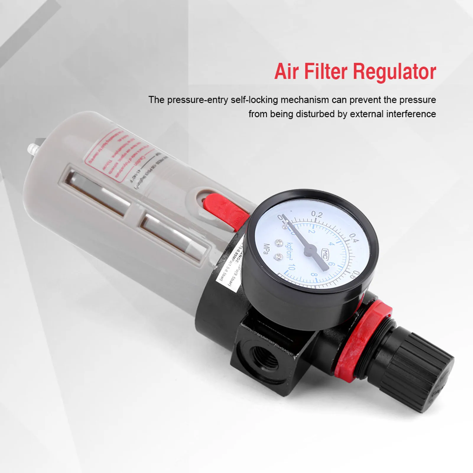 

BFR-2000 Air Filter Regulator, 1/4'' BFr 2000 Air Source Gas Treatment Unit Filter Pressure Regulator With Gauge