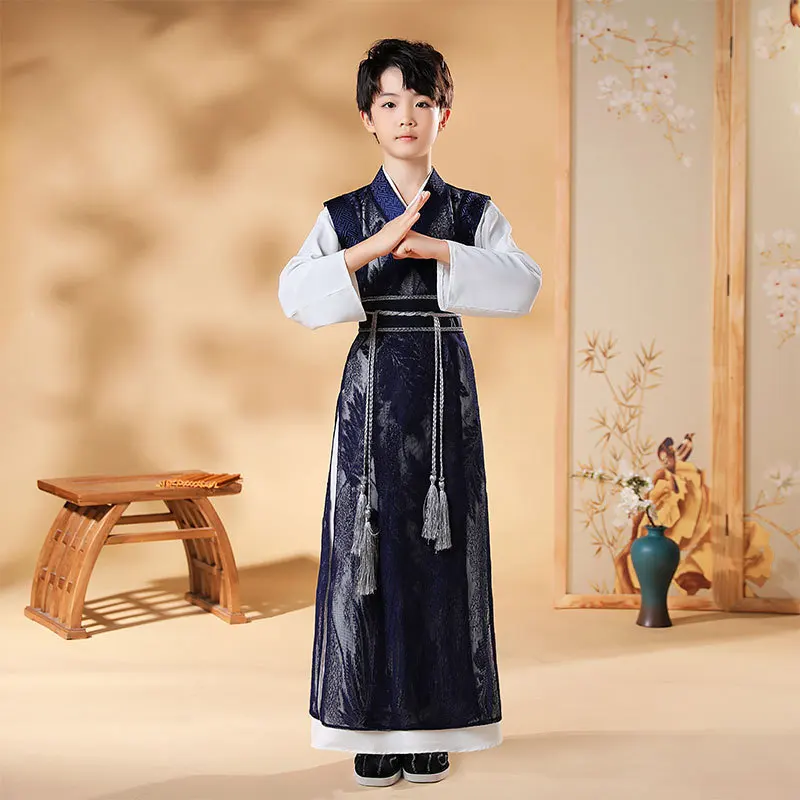 

Children Halloween Costume Girl Dress Vestidos Long Sleeve Modern Dress Boy Hanfu Cosplay Baby Stage Kids Clothes Boys Outfit