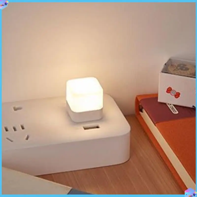A43T 6PCS USB Plug In Night Light Mini LED Night Light para dormitorios Baños Pasadores de viaje