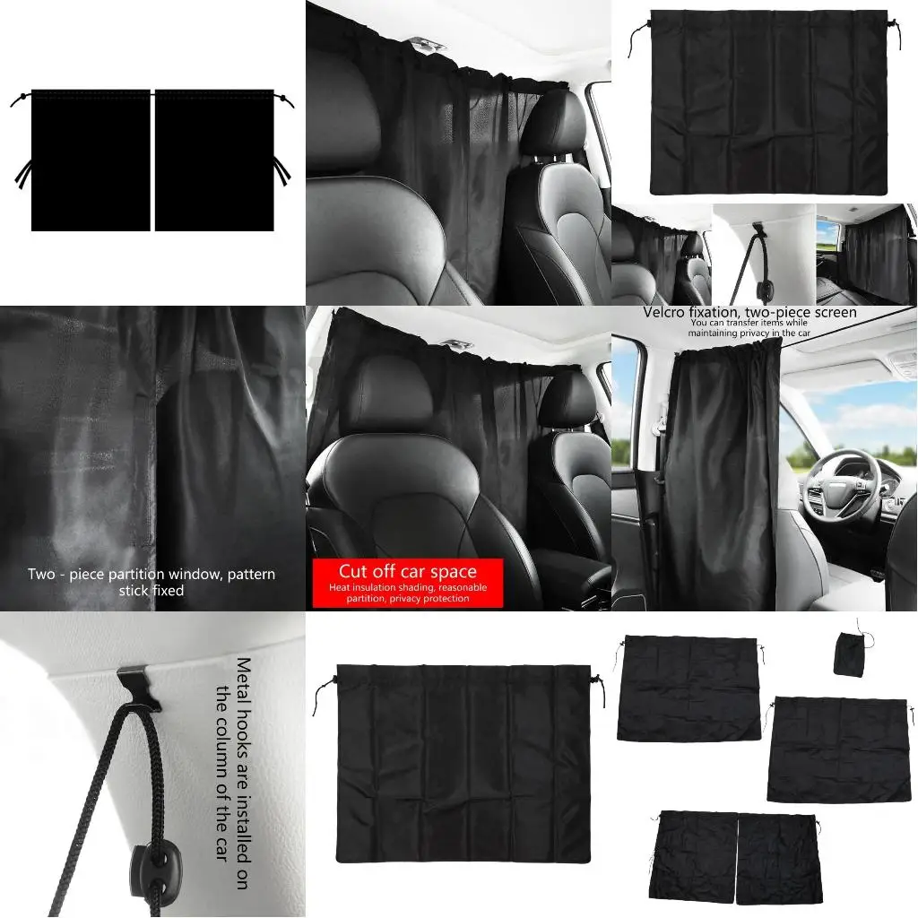  Car Window Curtain Universal Baby Shades Side Window Divider Curtain for Sedan Truck Business Vehicle Sun Block Cover