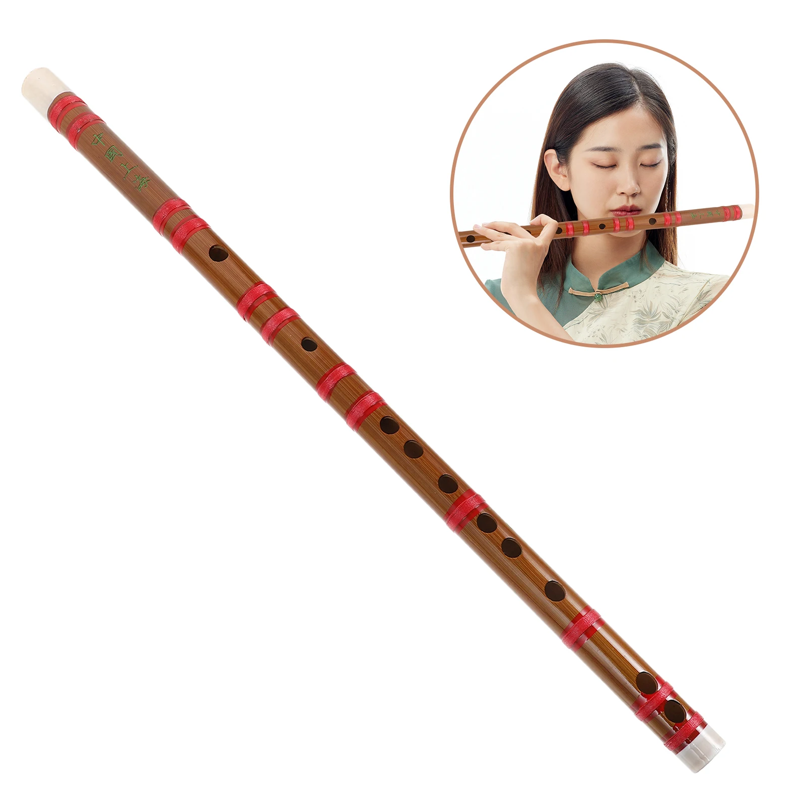 

Bamboo Flute Student Chinese Classical Musical Instruments Gold Powder China Dizi Beginner for Bawu