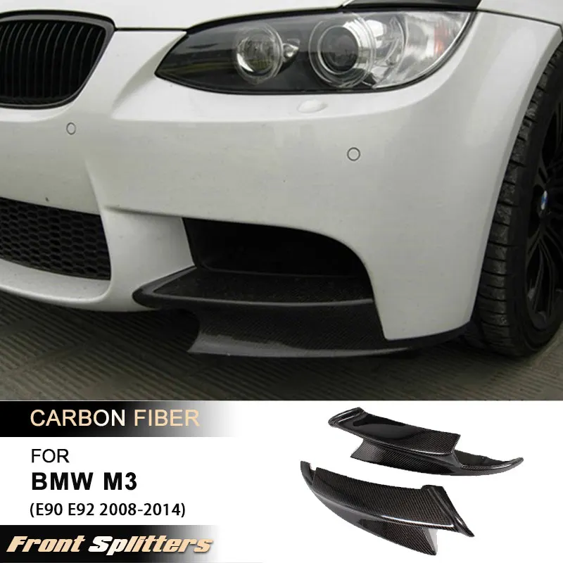 

Car Front Bumper Splitters Flaps Cupwings for BMW E90 E92 M3 2008-2014 Racing Front Splitters Fins Body Kit Carbon Fiber