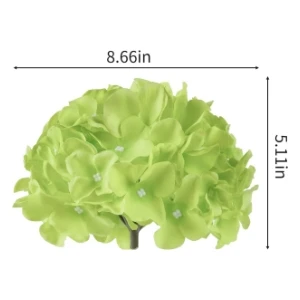 6 Stück 8,7 Zoll Seiden-Hortensien-Blütenköpfe mit Stielen, künstliche Hortensien-Blumen für DIY-Hochzeits-Mittelstück, Heimdekoration – Detail 2
