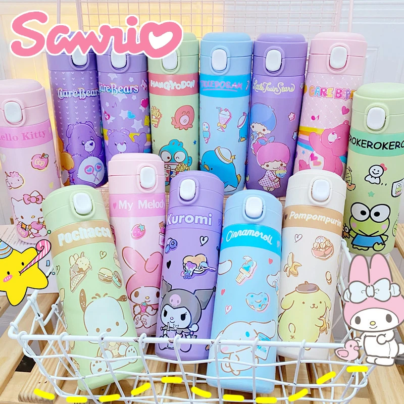 

420ml Sanrio Hello Kitty Thermo Bottle Portable Kids Thermal Mug Thermos Water Bottle Tumbler Thermoses Stainless Steel Therma