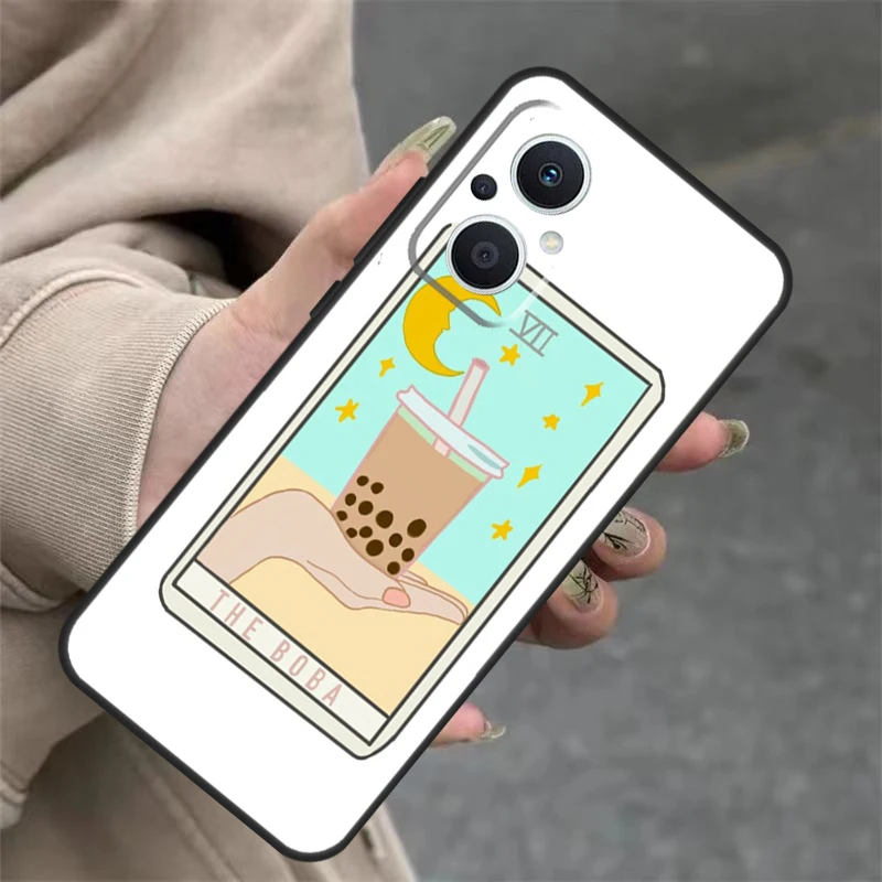 CAKE COFFEE The Boba Tarot Card Case For OPPO Reno 7 8 Lite 6 5 4 11F 10 Pro 8T 5Z 4Z OPPO Find X6 Pro X2 Neo X3 X5 Lite image 6