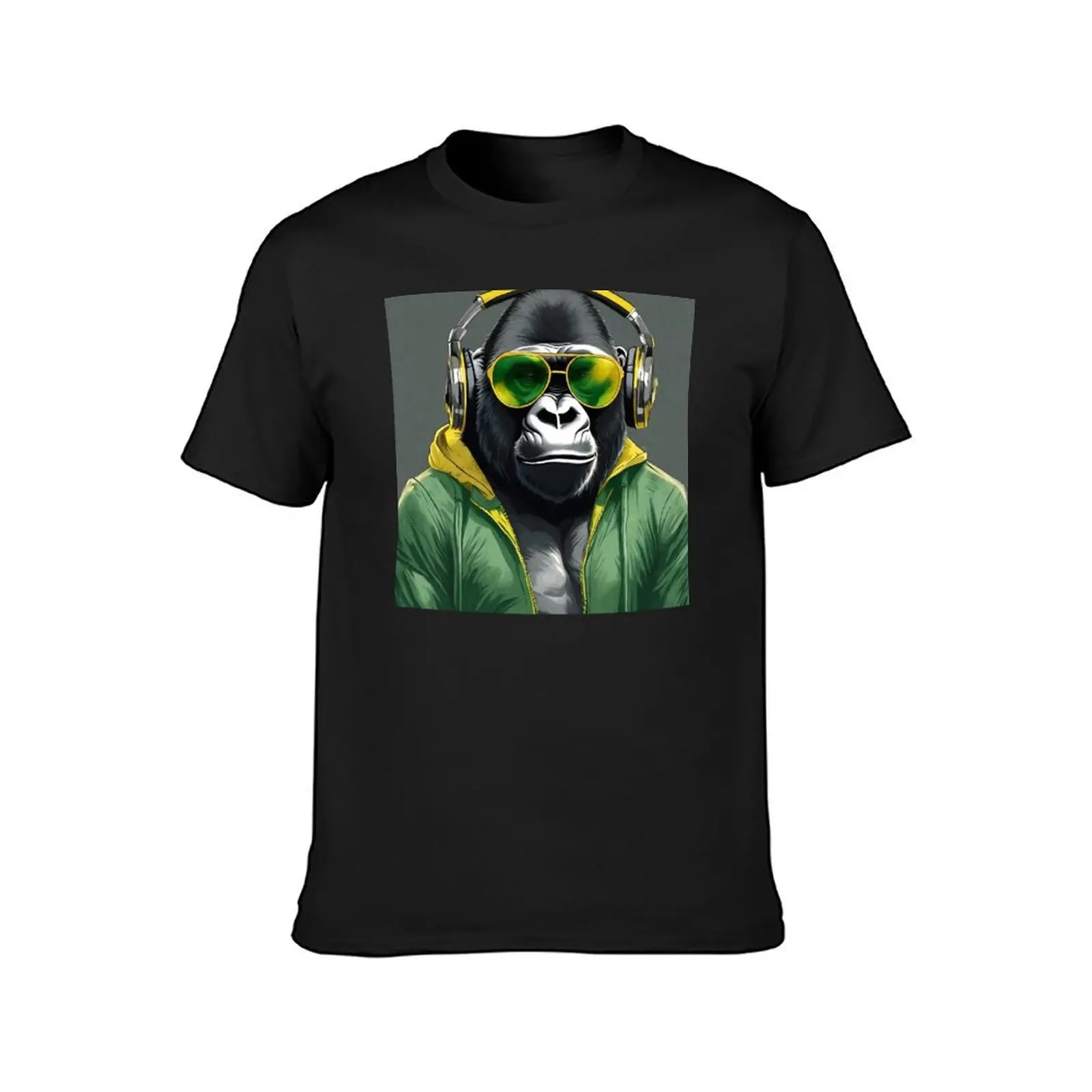 DJ gorilla T-Shirt aesthetic clothes new edition black t-shirts for men