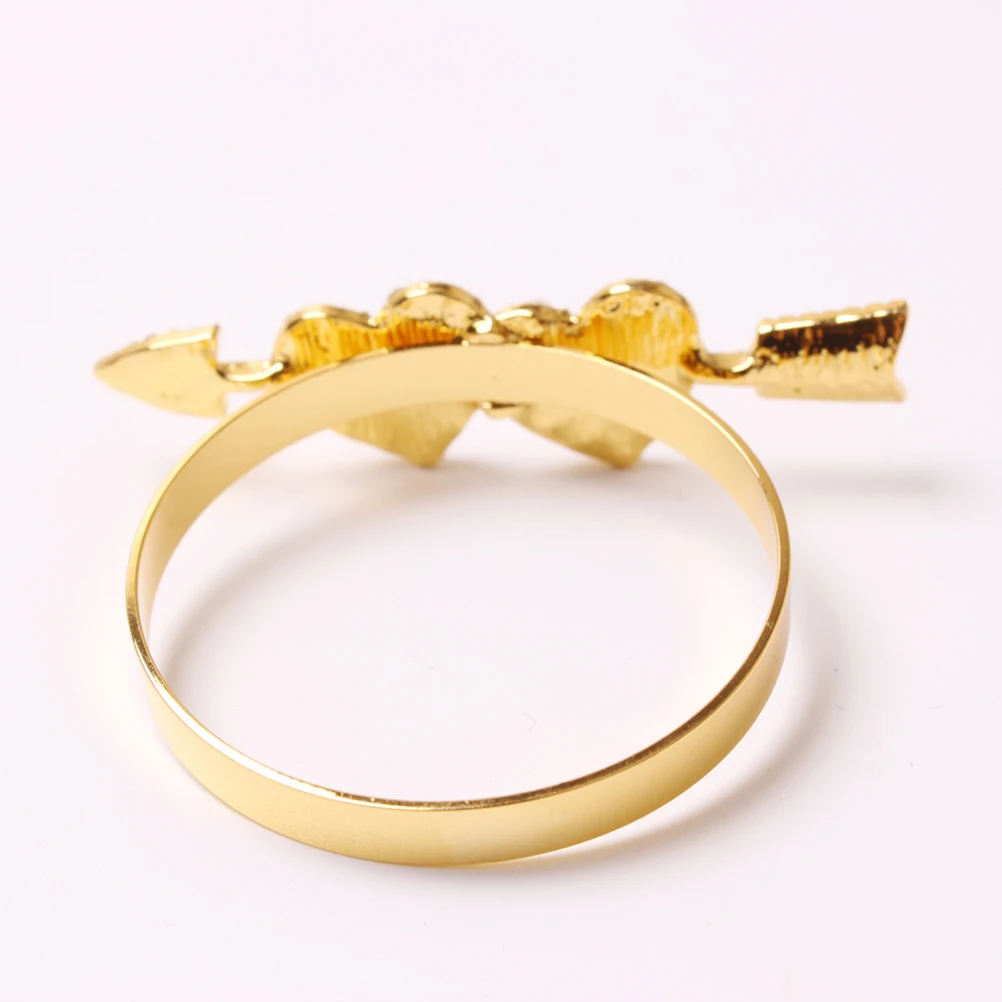 

4pcs Heart Shaped Napkin Rings Gold Metal Table Decor Valentine Party Wedding Banquet Accessories Kitchen Bar Supplies