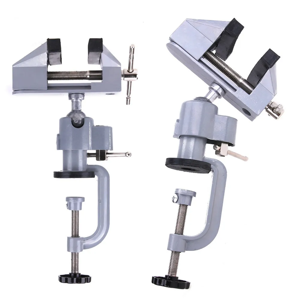 

360 Degree Rotating Universal Table Vise Clamp for Desk Workbench Countertop Swivel Bench Vise with Ball Socket Joint Rubber