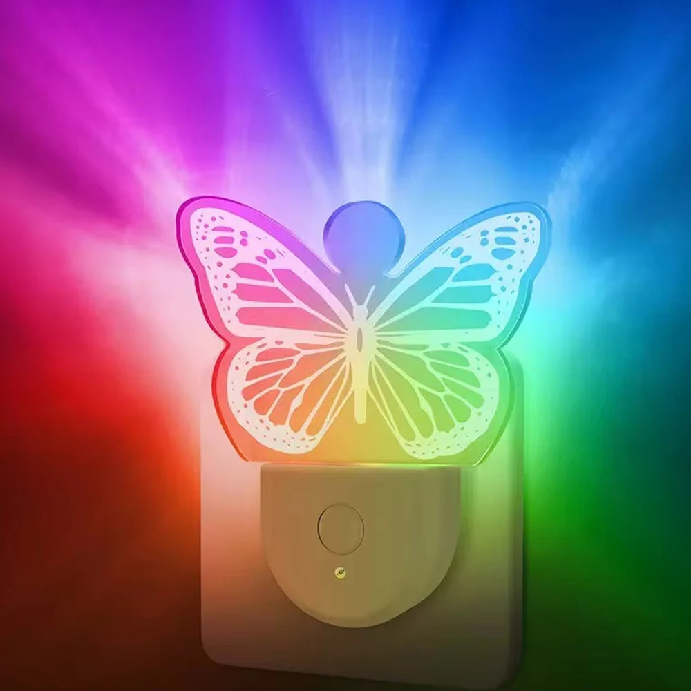 Ambiência colorida RGB decorada luzes noturnas LED UE EUA Reino Unido Plug Luzes de quarto para festas de fim de ano