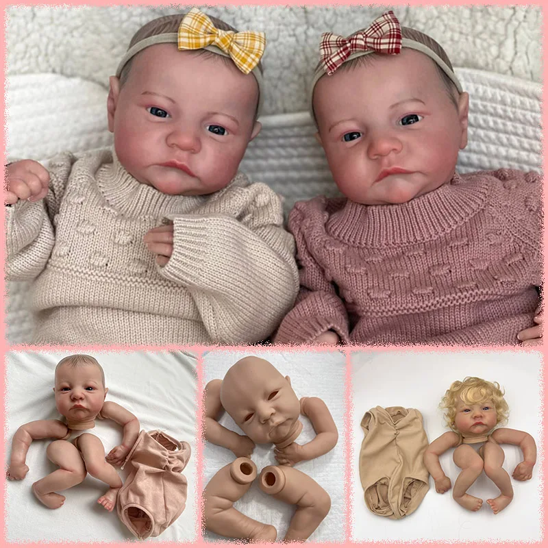 

18Inch Already Painted /Un painted Reborn Levi Awake Doll Kit Lifelike Soft Touch Fresh Color DIY Doll Parts with Cloth Body