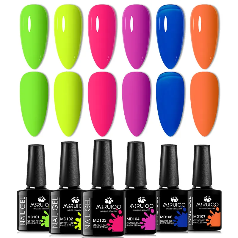 6pc Nagelgel Polish Set All-Season Ultra Gepigmenteerde Semi Permanente UV Schilderen Gel Voor Nagels Salon DIY manicure Vernis Ontwerp - afbeelding 1