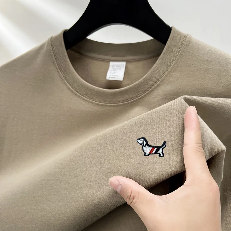 100 القطن الفاخرة جودة الرجال س الرقبة تي شيرت الصيف رائعة الكلب طباعة ملابس بأكمام قصيرة تنوعا الاتجاه غير رسمي الملابس الرجالية #3