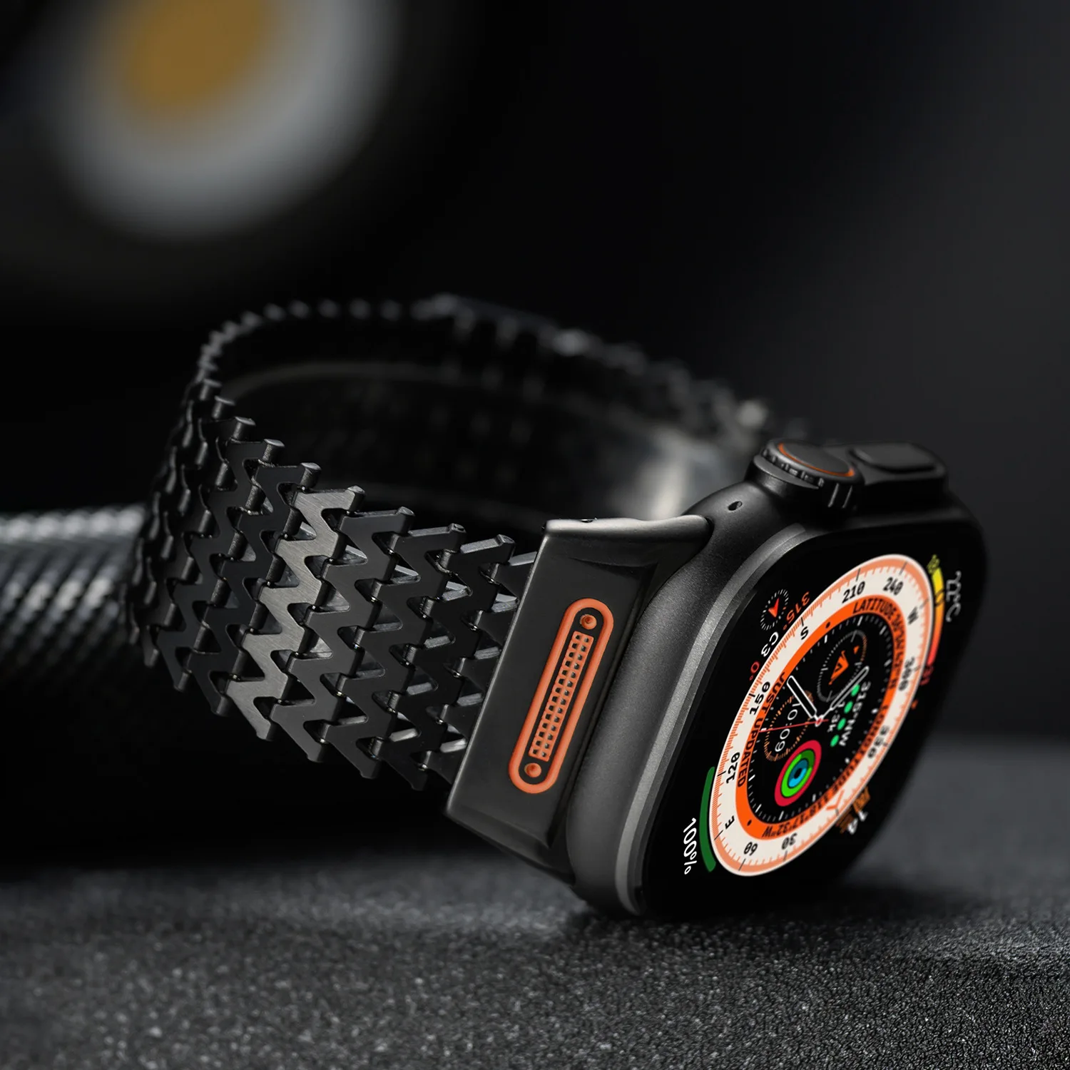 الفاخرة الفولاذ المقاوم للصدأ حزام ل سوار ساعة أبل الترا 49 مللي متر 46 مللي متر 45 مللي متر التيتانيوم اللون المغناطيسي سوار ل IWatch 10 9 8 7 6 SE